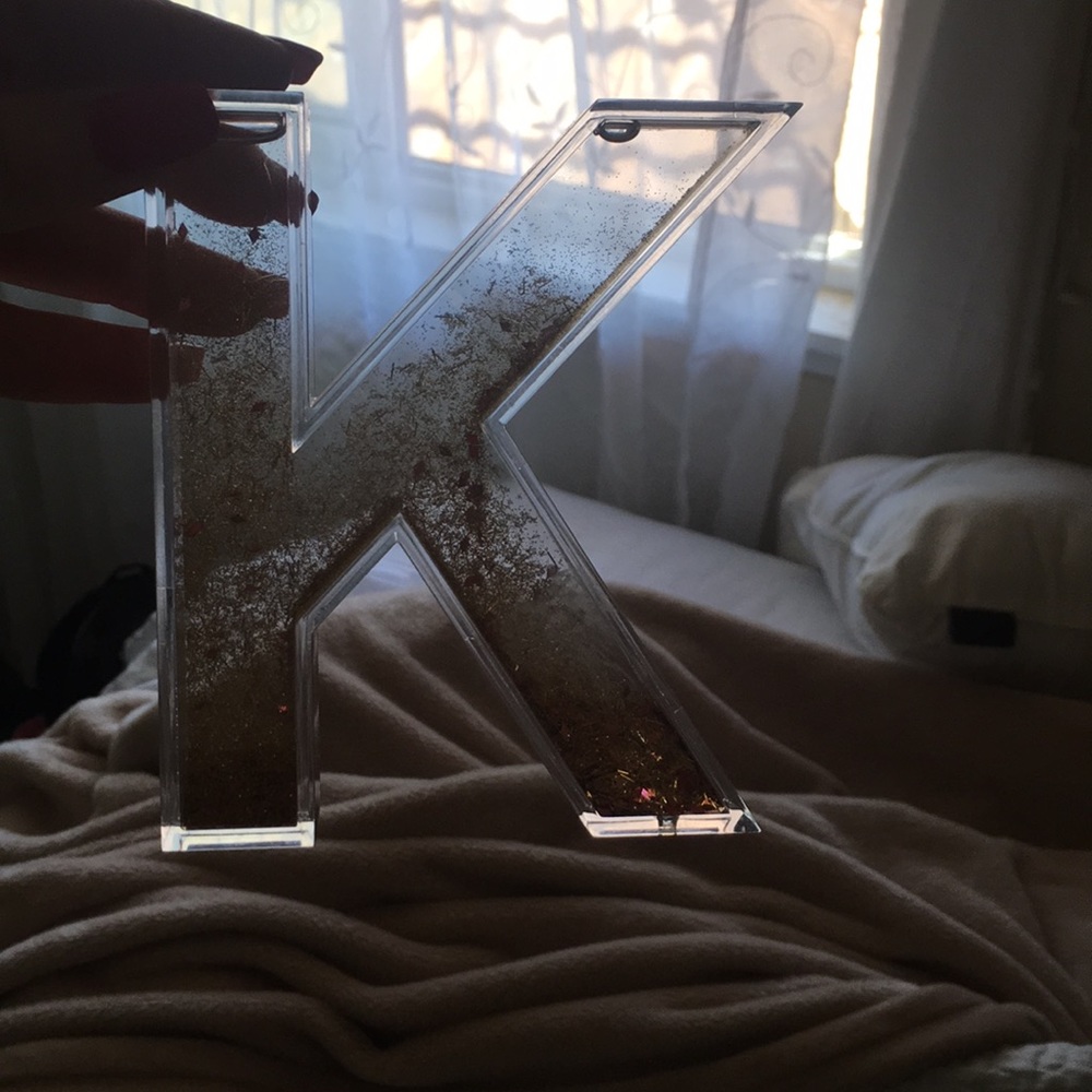 Glittery K